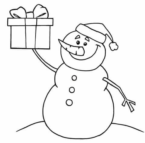 Desenho de Boneco de Neve para imprimir