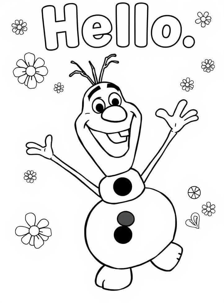 Desenho de Boneco de Neve para imprimir
