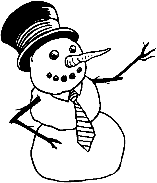 Desenho de Boneco de Neve para imprimir