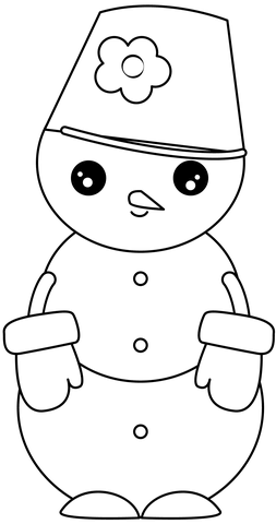 Desenho de Boneco de Neve para imprimir