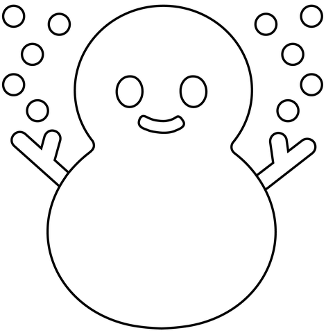 Desenho de Boneco de Neve para imprimir