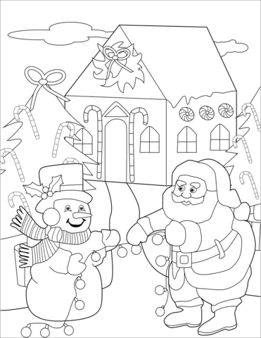 Desenho de Boneco de Neve para imprimir