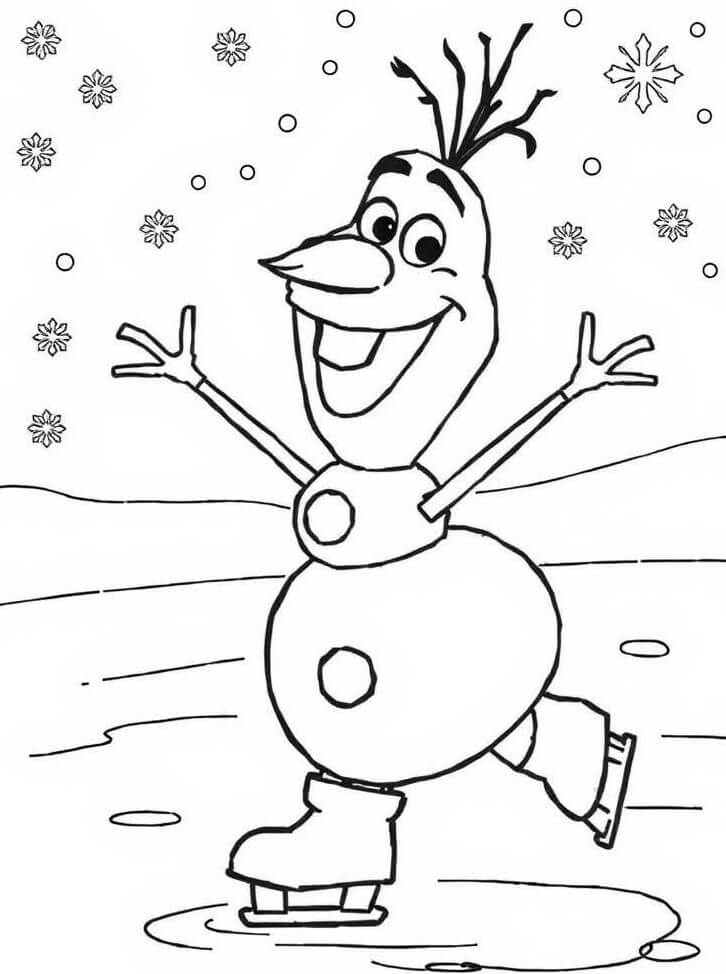 Desenho de Boneco de Neve para imprimir