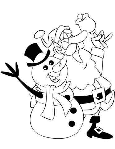 Desenho de Boneco de Neve para imprimir