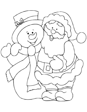Desenho de Boneco de Neve para imprimir