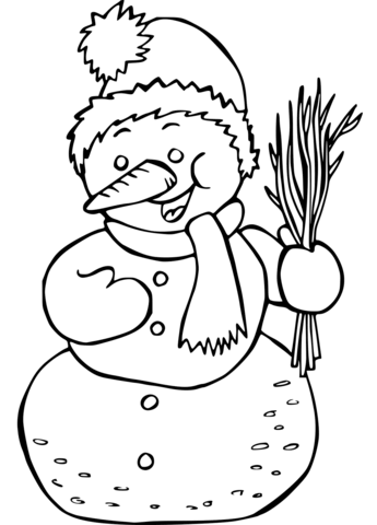 Desenho de Boneco de Neve para imprimir