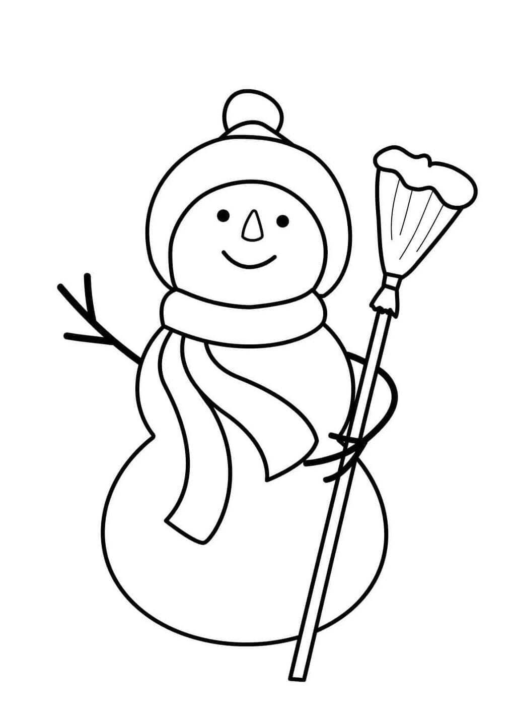Desenho de Boneco de Neve para imprimir
