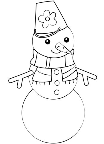 Desenho de Boneco de Neve para imprimir