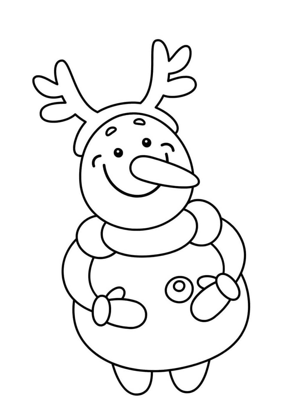 Desenho de Boneco de Neve para imprimir