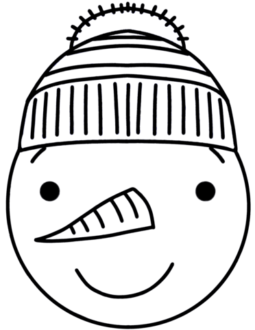 Desenho de Boneco de Neve para imprimir