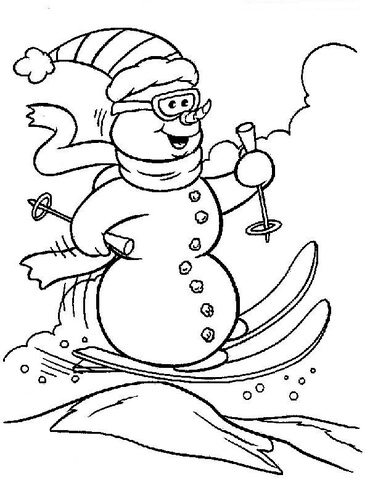 Desenho de Boneco de Neve para imprimir
