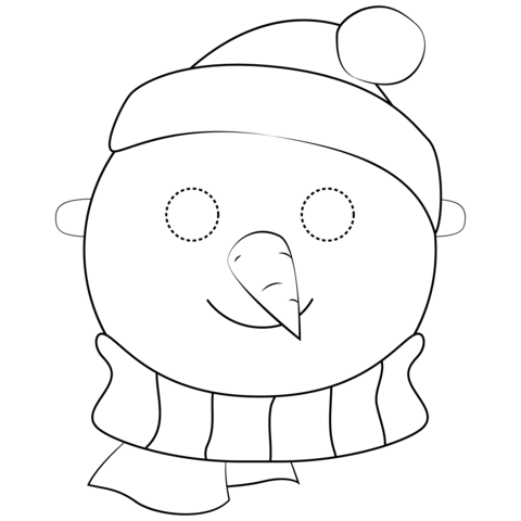 Desenho de Boneco de Neve para imprimir