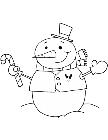 Desenho de Boneco de Neve para imprimir