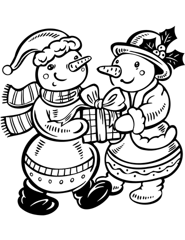 Desenho de Boneco de Neve para imprimir