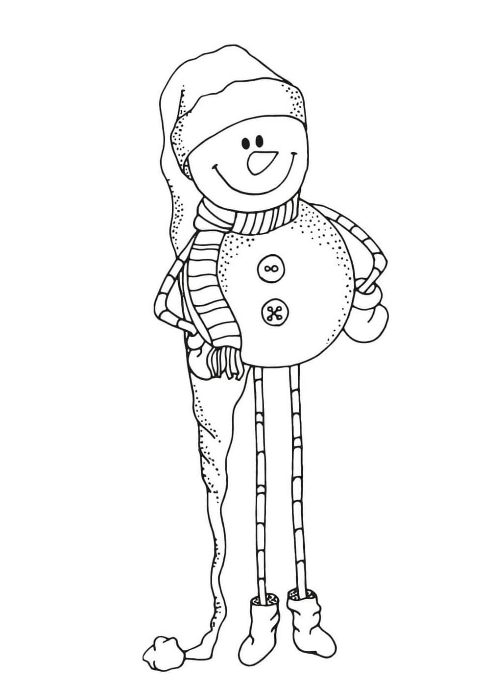 Desenho de Boneco de Neve para imprimir