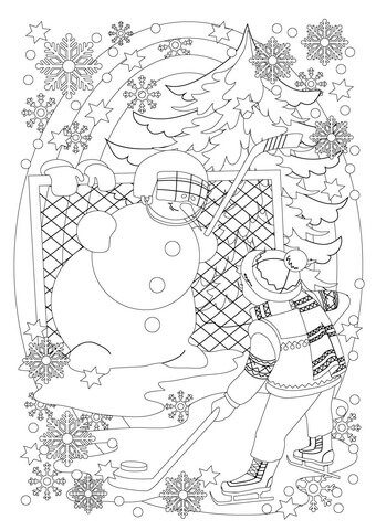 Desenho de Boneco de Neve para imprimir