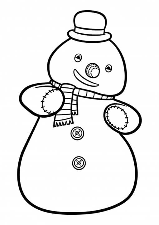 Desenho de Boneco de Neve para imprimir