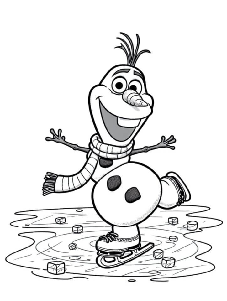 Desenho de Boneco de Neve para imprimir