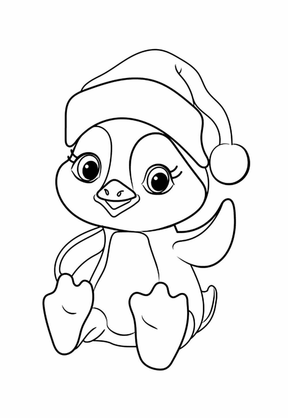 Desenho de Pinguins para imprimir