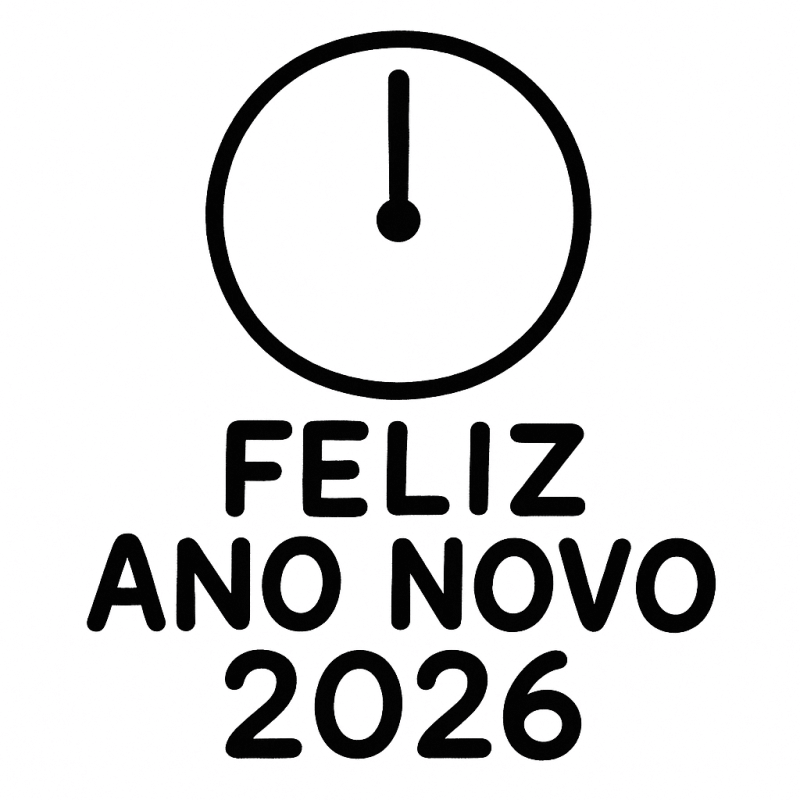 Desenho de Feliz Ano Novo 2026 para imprimir