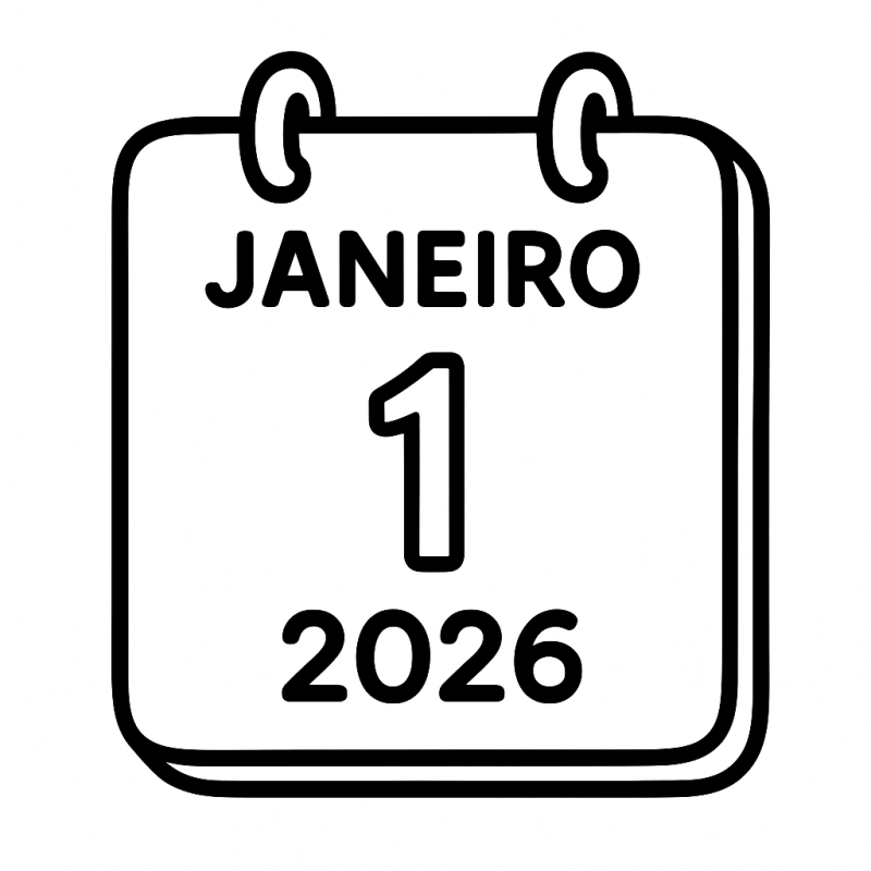 Desenho de Feliz Ano Novo 2026 para imprimir