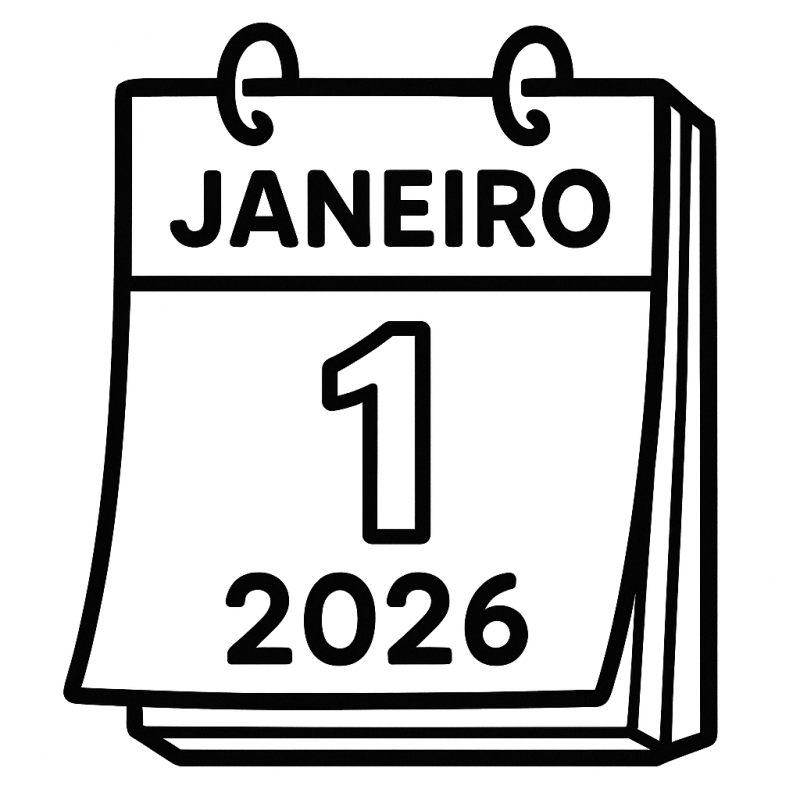 Desenho de Feliz Ano Novo 2026 para imprimir