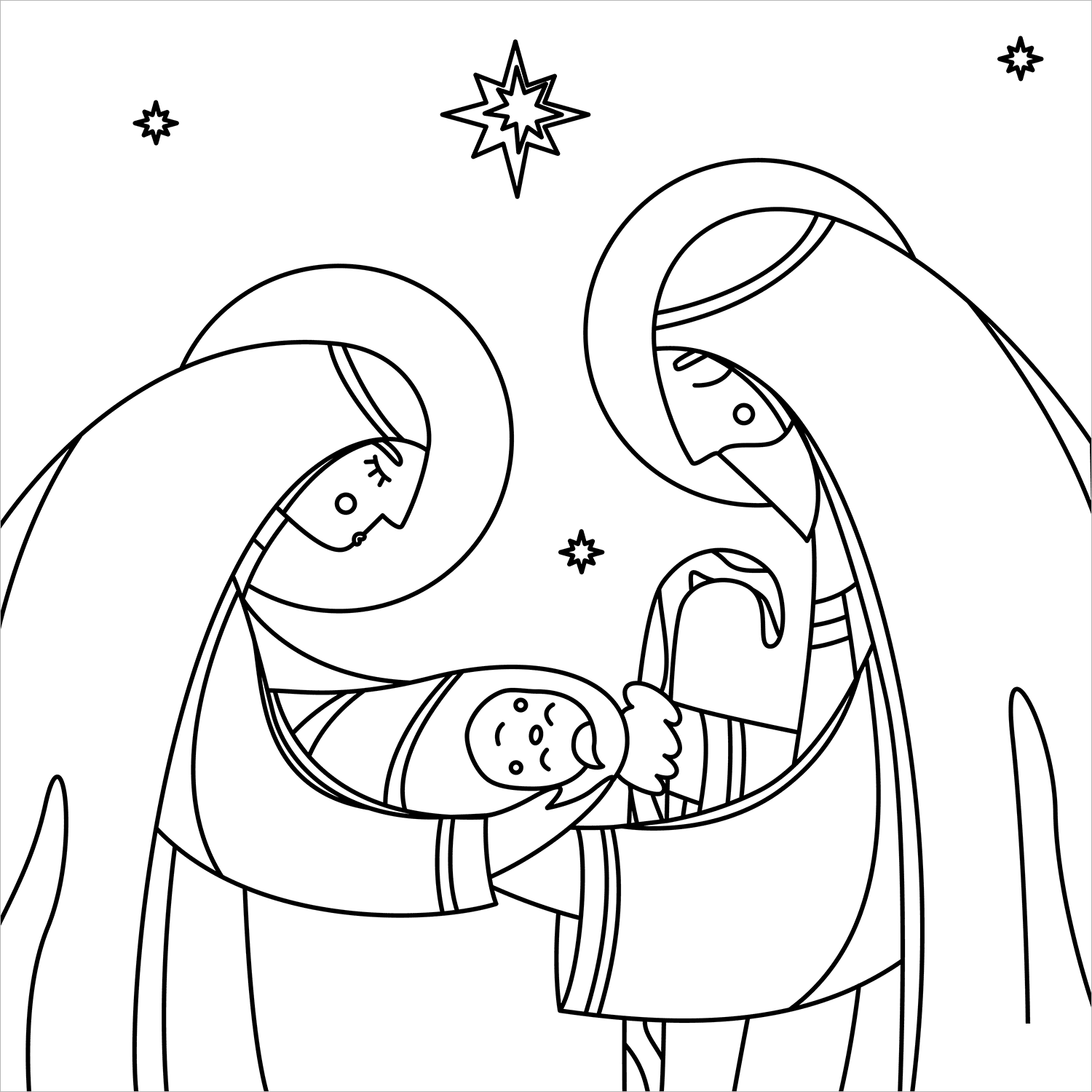 Desenho de Presépio para imprimir