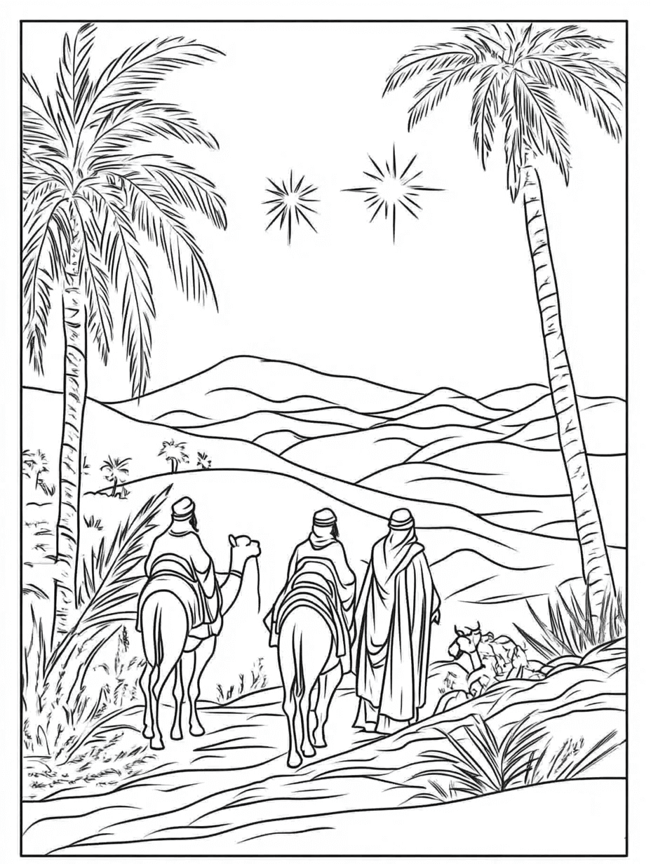 Desenho de Presépio para imprimir