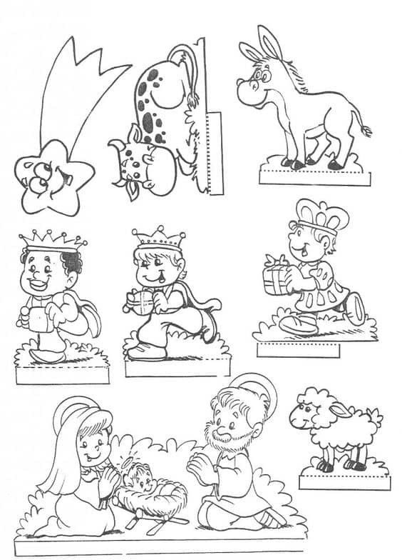 Desenho de Presépio para imprimir