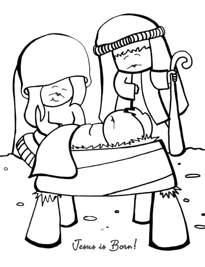 Desenho de Presépio para imprimir