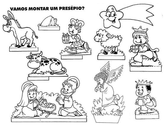 Desenho de Presépio para imprimir