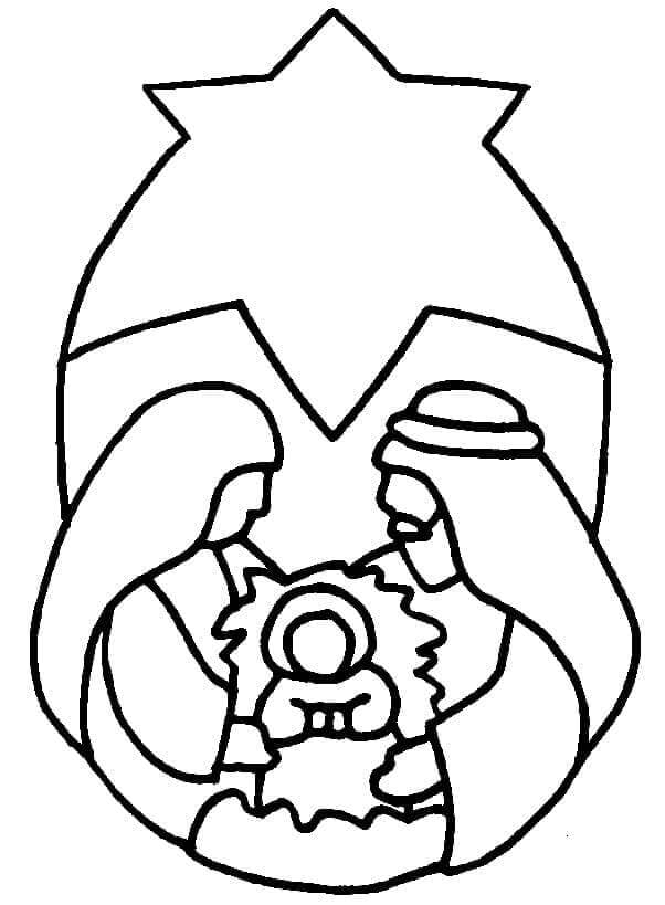 Desenho de Presépio para imprimir