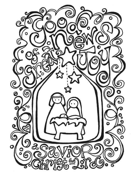 Desenho de Presépio para imprimir