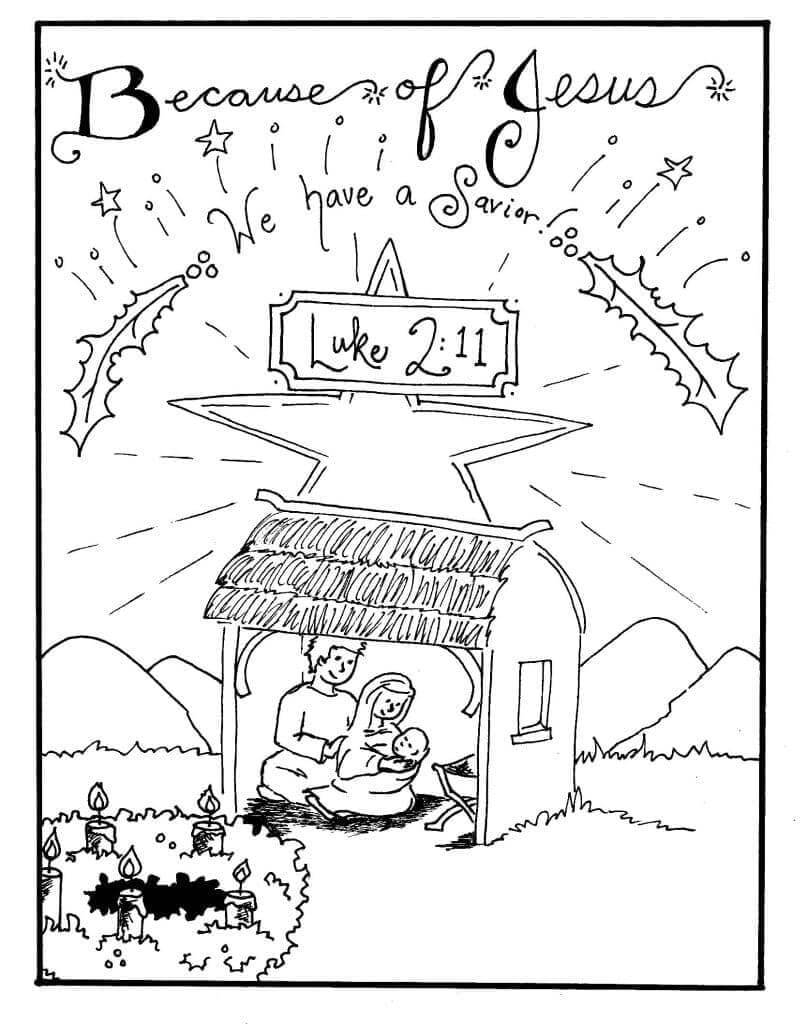 Desenho de Presépio para imprimir