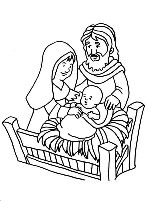 Desenho de Presépio para imprimir