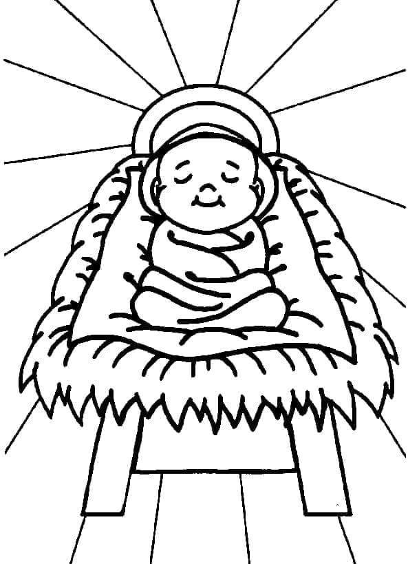 Desenho de Presépio para imprimir
