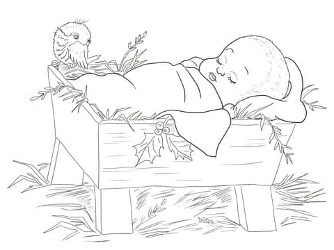 Desenho de Presépio para imprimir