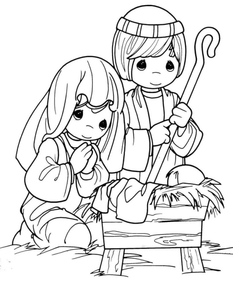 Desenho de Presépio para imprimir