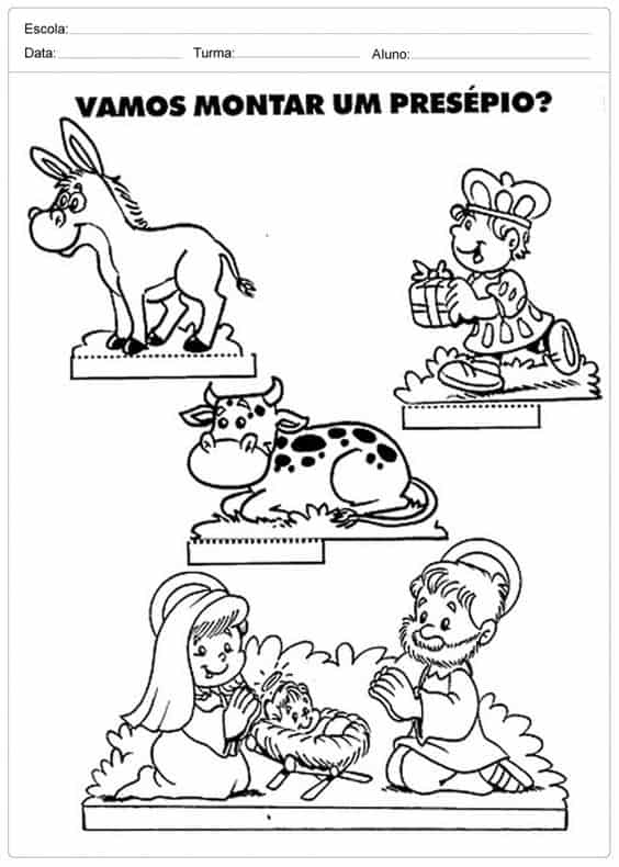Desenho de Presépio para imprimir