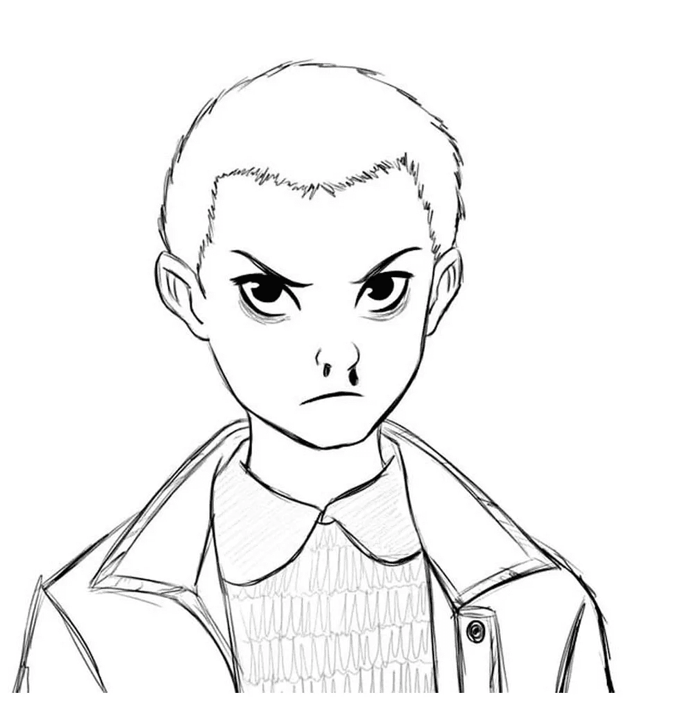 Desenho de Stranger Things para imprimir