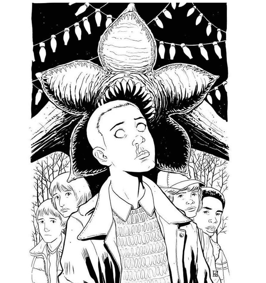 Desenho de Stranger Things para imprimir