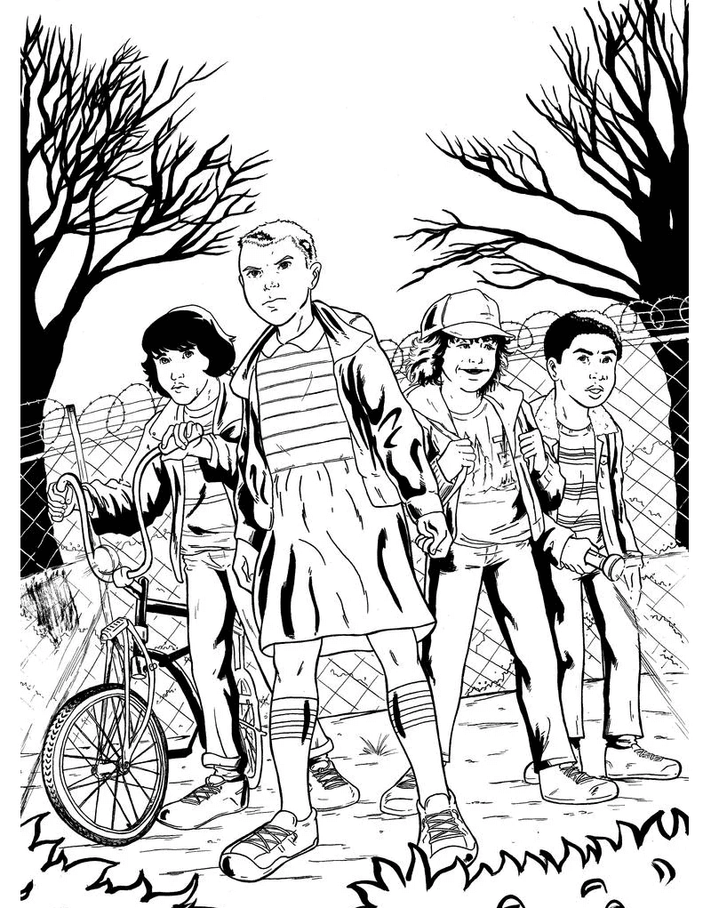 Desenho de Stranger Things para imprimir