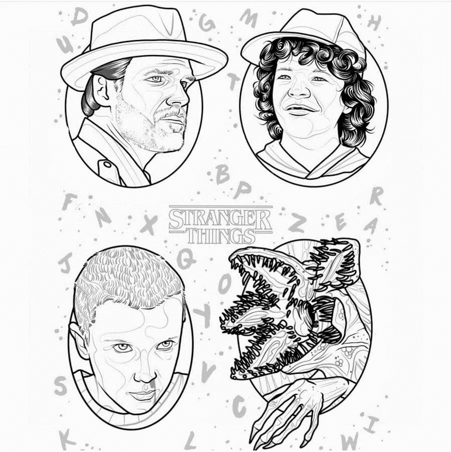 Desenho de Stranger Things para imprimir