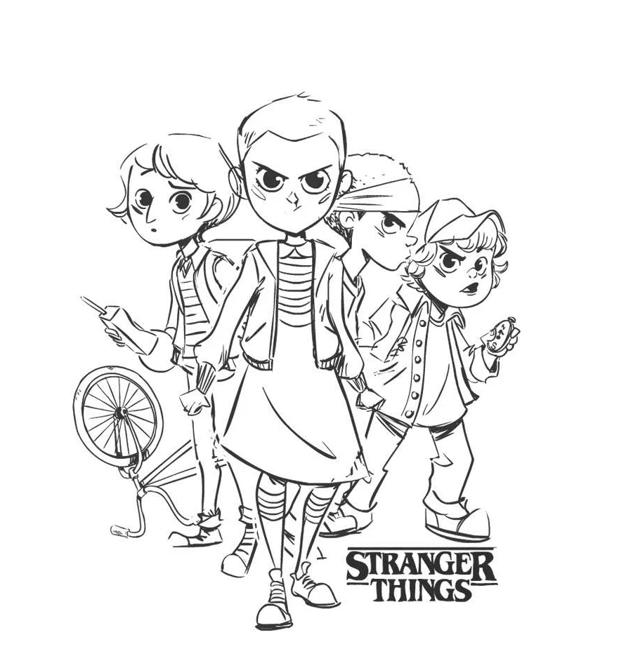 Desenho de Stranger Things para imprimir