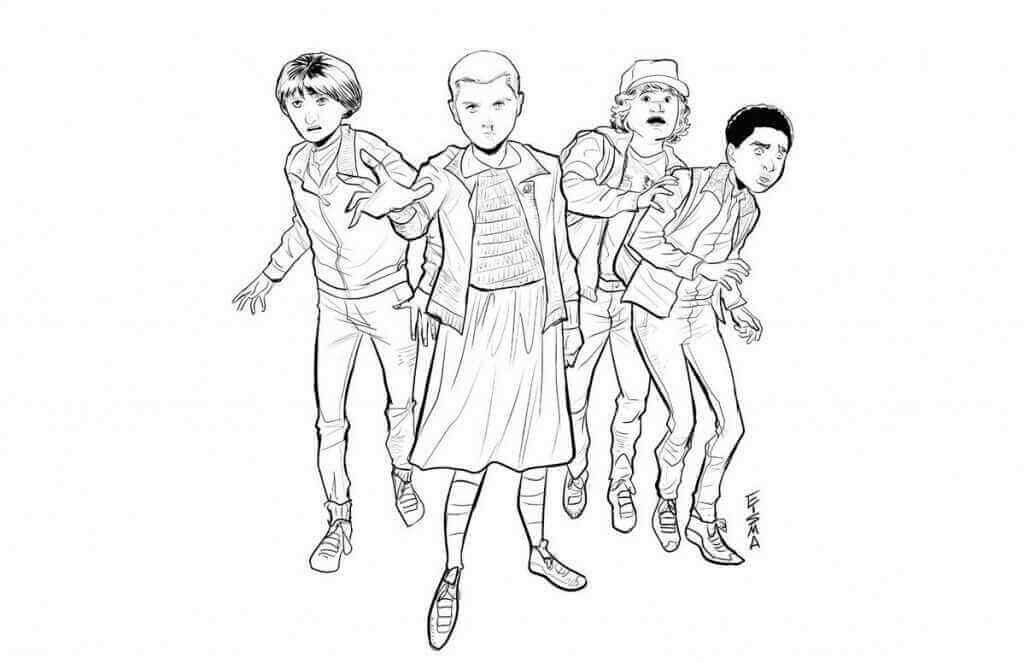 Desenho de Stranger Things para imprimir