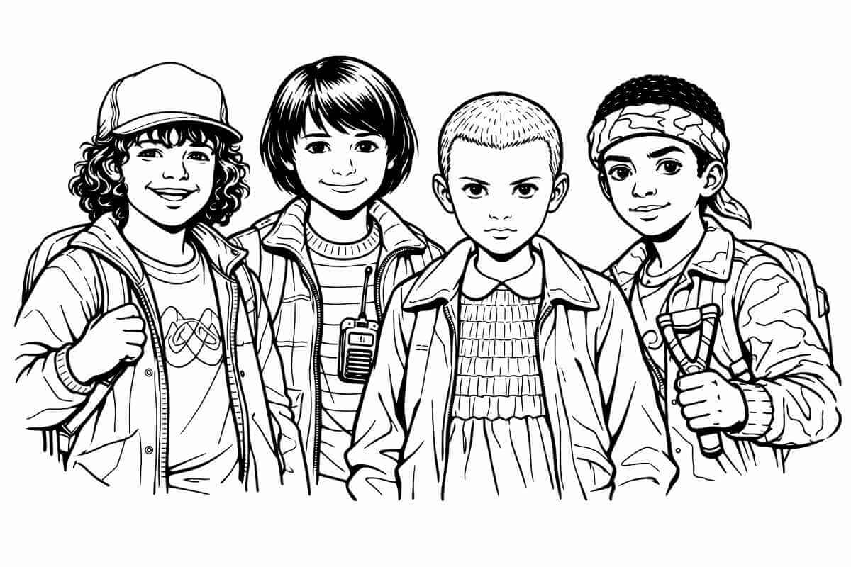 Desenho de Stranger Things para imprimir