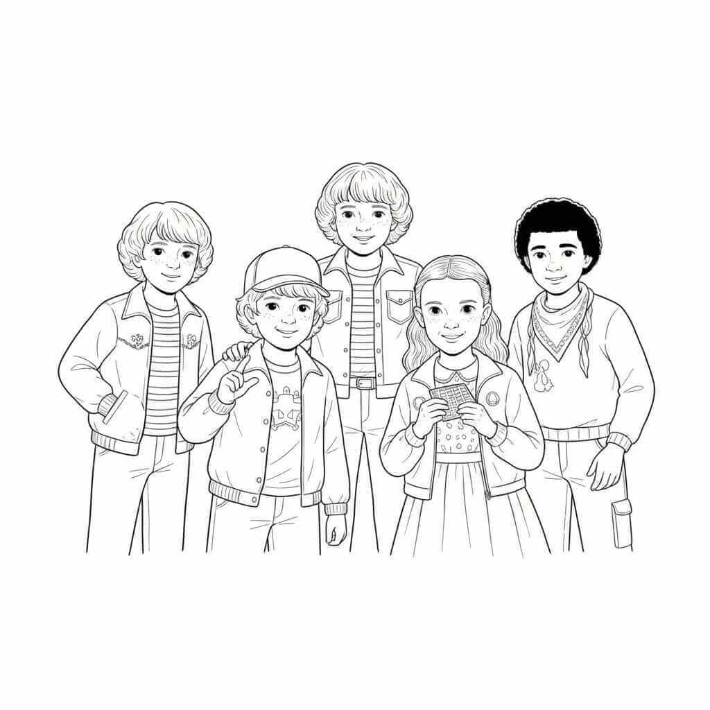 Desenho de Stranger Things para imprimir