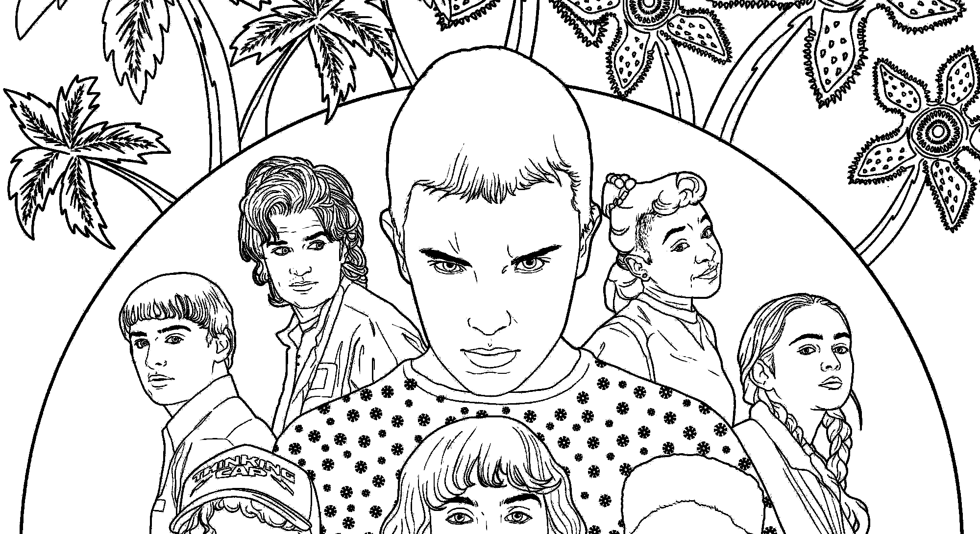Desenho de Stranger Things para imprimir