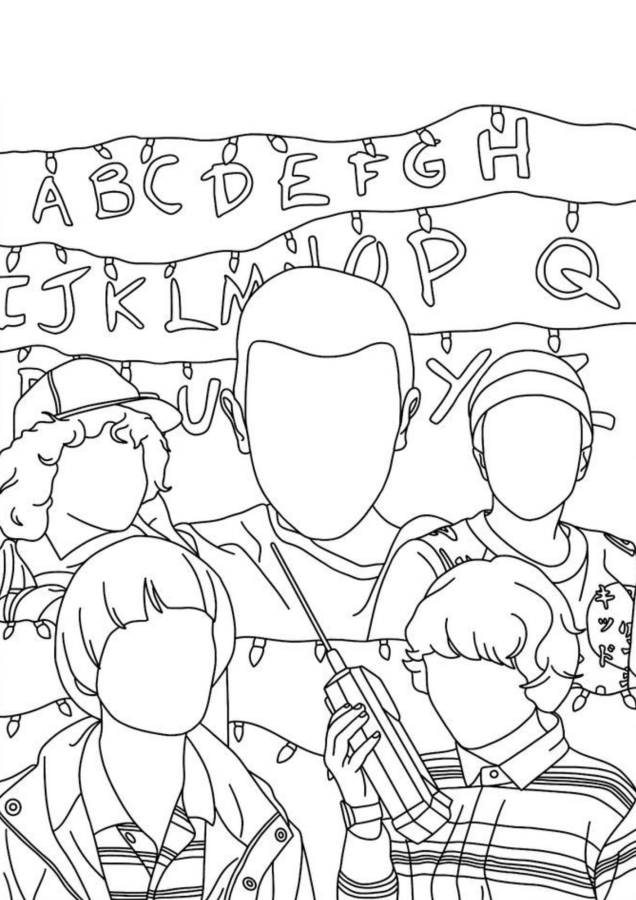 Desenho de Stranger Things para imprimir