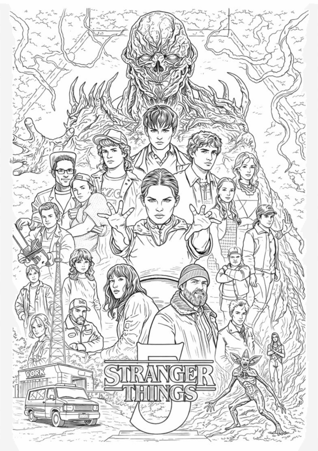 Desenho de Stranger Things para imprimir